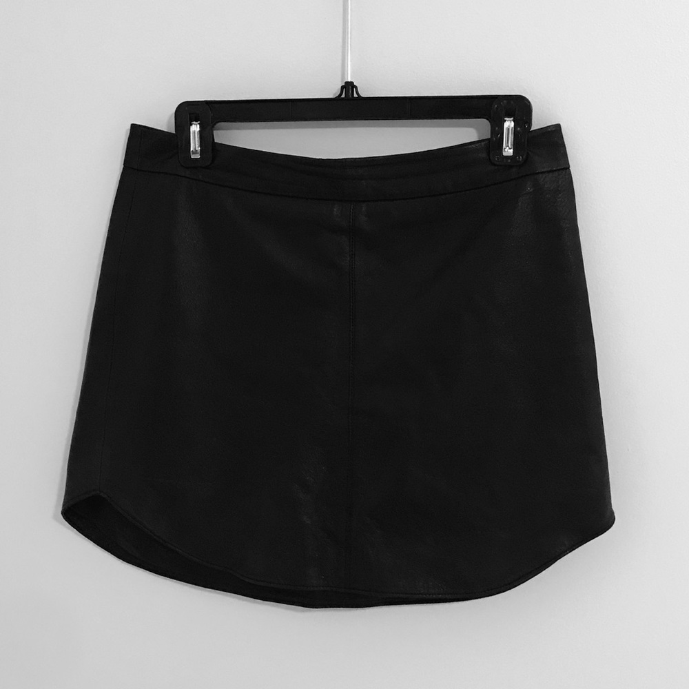 B.B. Dakota black Conrad leather skirt